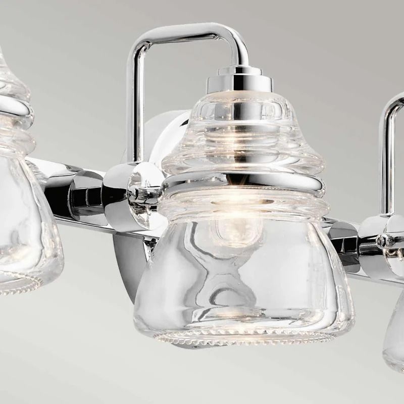 Kichler LED Badkamerarmatuur Talland | 3W 3000K 300Lm 830 | IP44 | Dimbaar | Polished Chrome