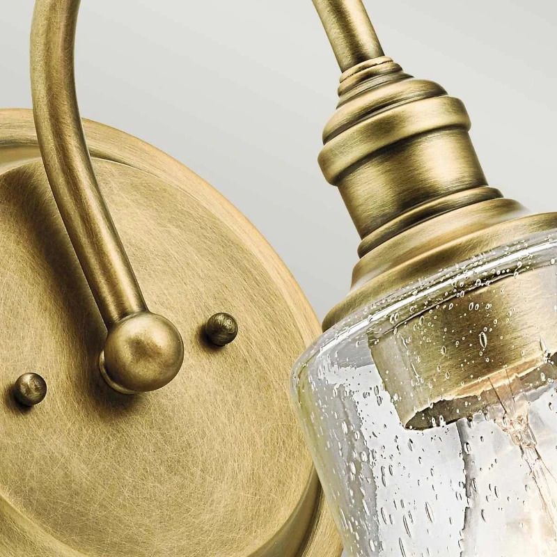 Kichler LED Wandlamp Waverly | 1X E27 Max 60W | Natural Brass