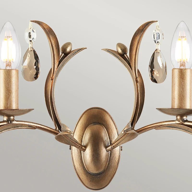 Elstead Lighting LED Wandlamp Lily | 2X E14 Max 60W | Bronze Patina