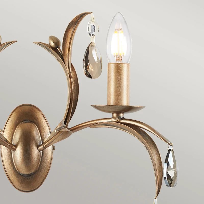 Elstead Lighting LED Wandlamp Lily | 2X E14 Max 60W | Bronze Patina