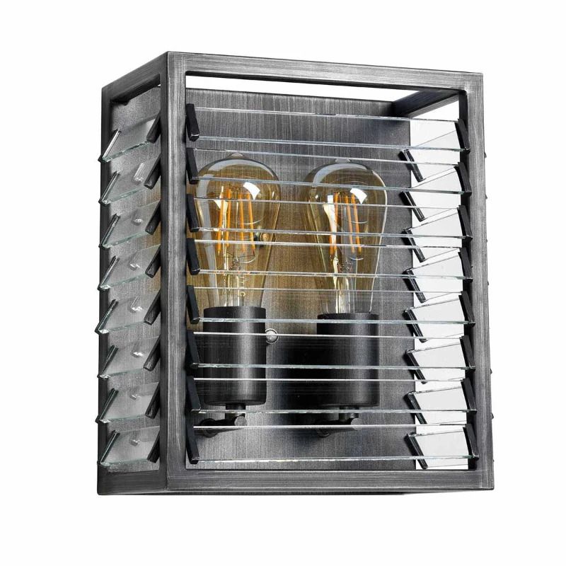 Elstead Lighting LED Wandlamp Louvre | 2X E27 Max 60W | Painted Gunmetal