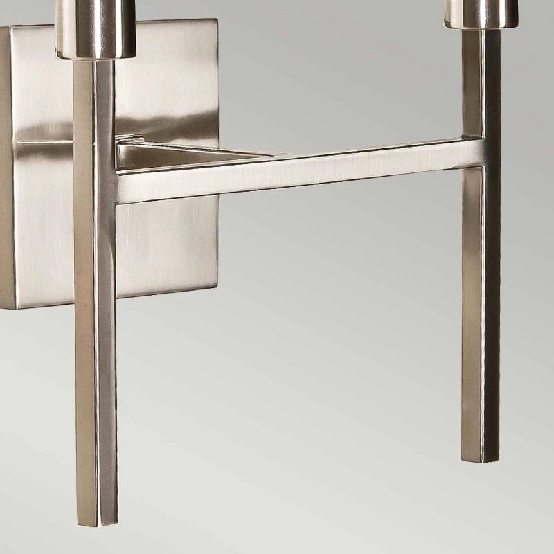 Elstead Lighting LED Wandlamp Lucerne | 2X E14 Max 25W | Brushed Nickel, Grey Shades