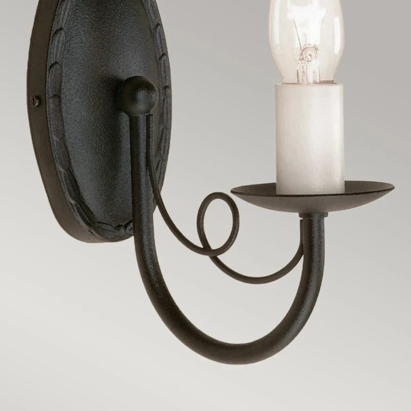 Elstead Lighting LED Wandlamp Minster | 1X E14 Max 60W | Black