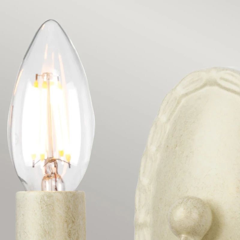 Elstead Lighting LED Wandlamp Minster | 1X E14 Max 60W | Ivory/ Gold Patina