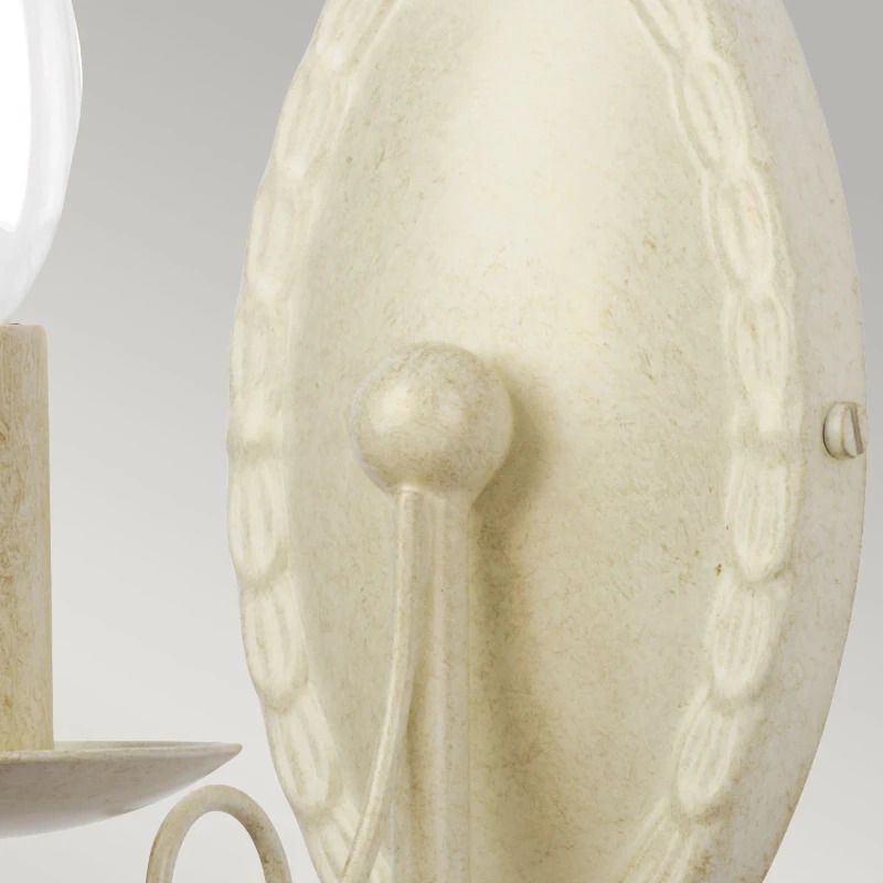 Elstead Lighting LED Wandlamp Minster | 1X E14 Max 60W | Ivory/ Gold Patina
