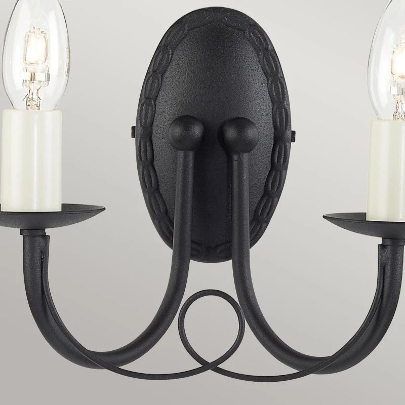 Elstead Lighting LED Wandlamp Minster | 2X E14 Max 60W | Black