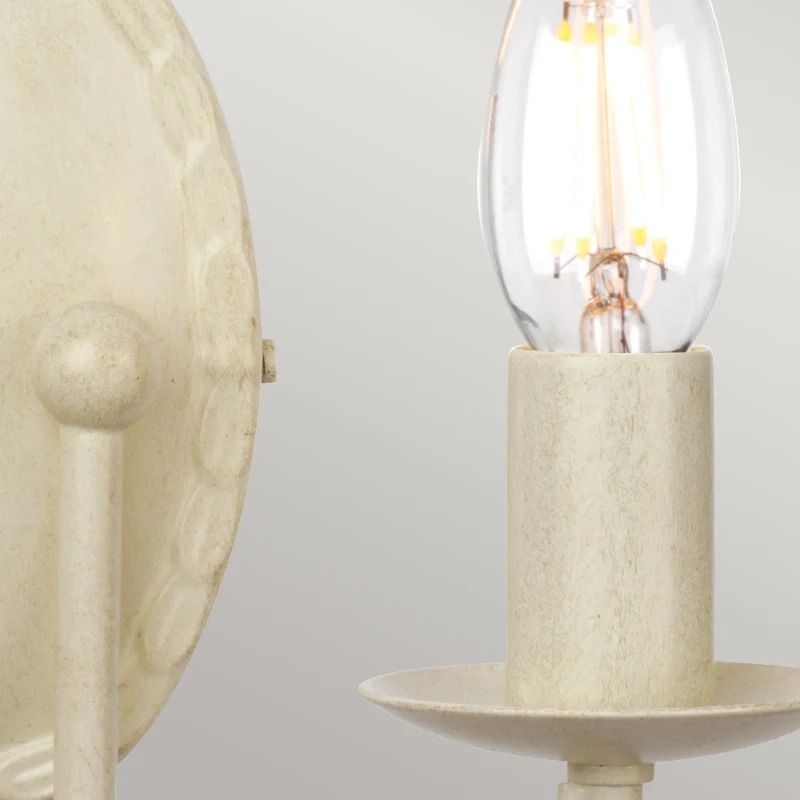 Elstead Lighting LED Wandlamp Minster | 2X E14 Max 60W | Ivory/ Gold Patina