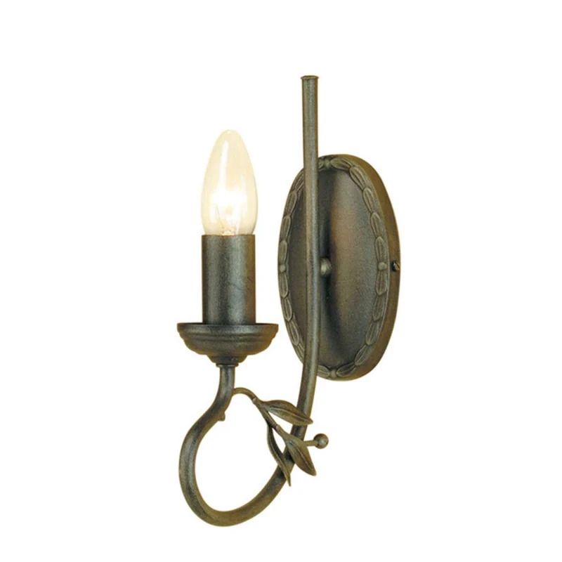 Elstead Lighting LED Wandlamp Olivia | 1X E14 Max 60W | Black/Gold Patina