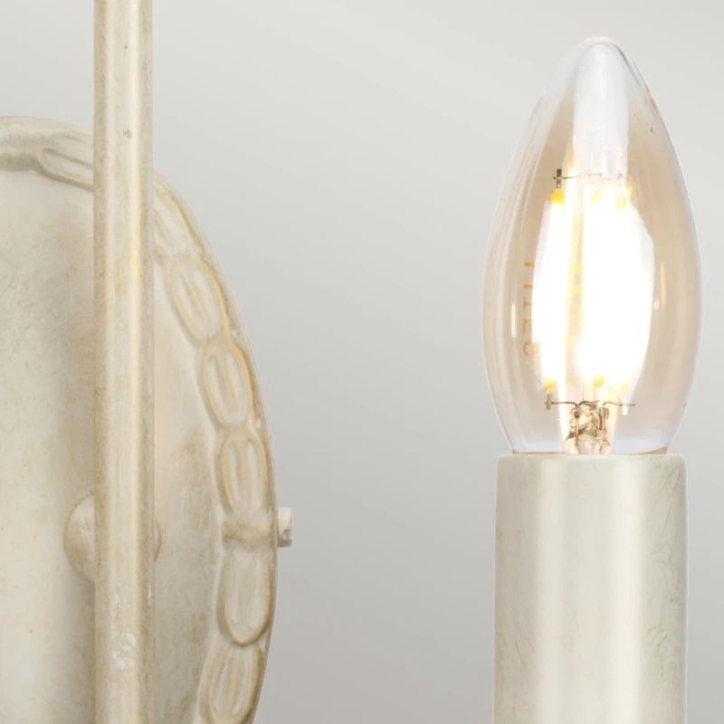 Elstead Lighting LED Wandlamp Olivia | 2X E14 Max 60W | Ivory/Gold Patina