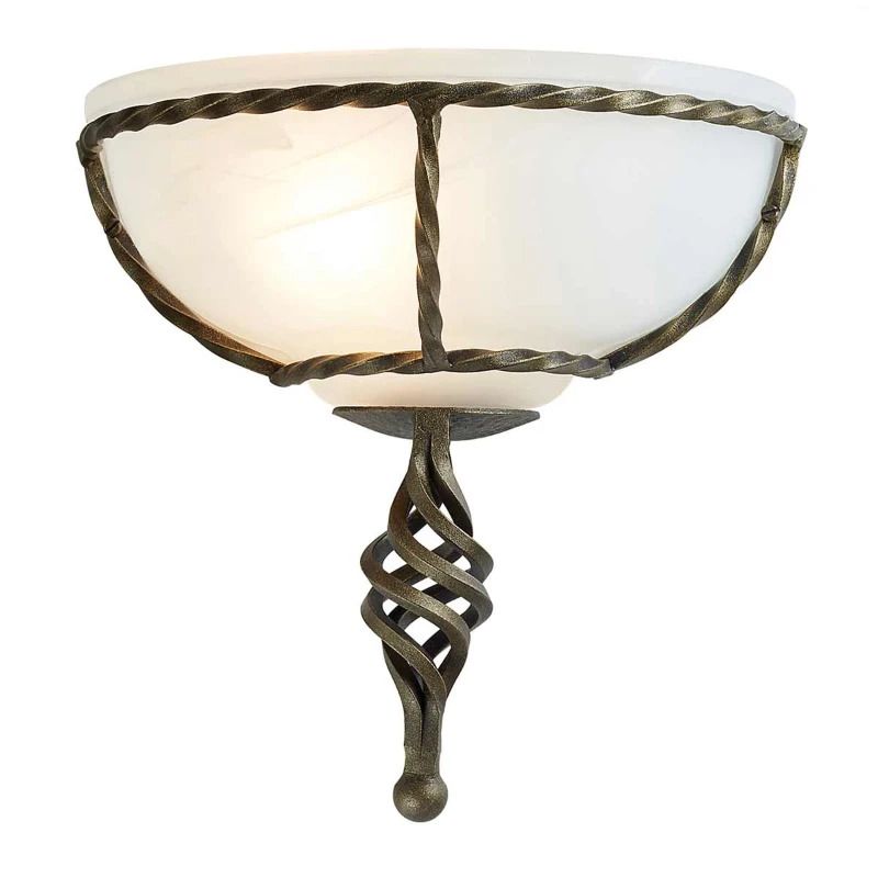 Elstead Lighting LED Wandlamp Pembroke | 1X E27 Max 60W | Black/Gold