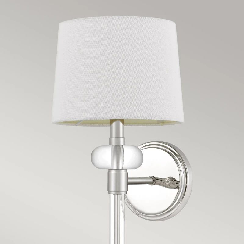 Quoizel LED Wandlamp Barbour | 1X E14 Max 40W | Polished Nickel