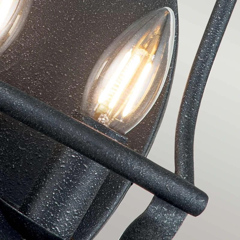 Quoizel LED Wandlamp Bradbury | 2X E14 Max 40W | Grey Ash