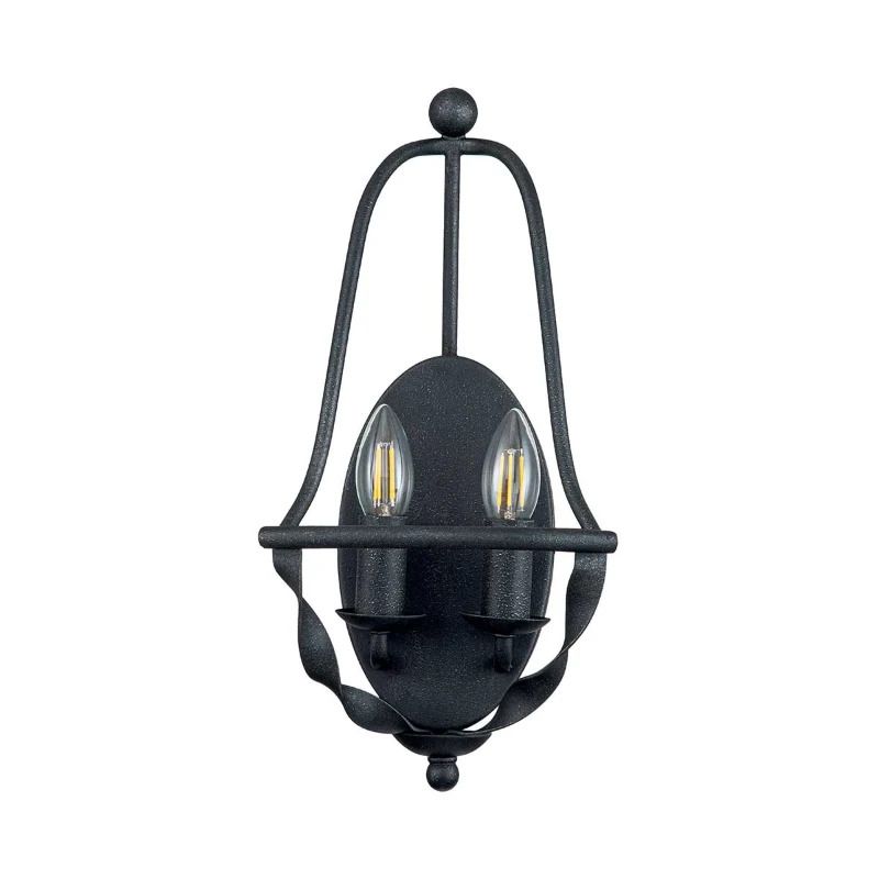 Quoizel LED Wandlamp Bradbury | 2X E14 Max 40W | Grey Ash
