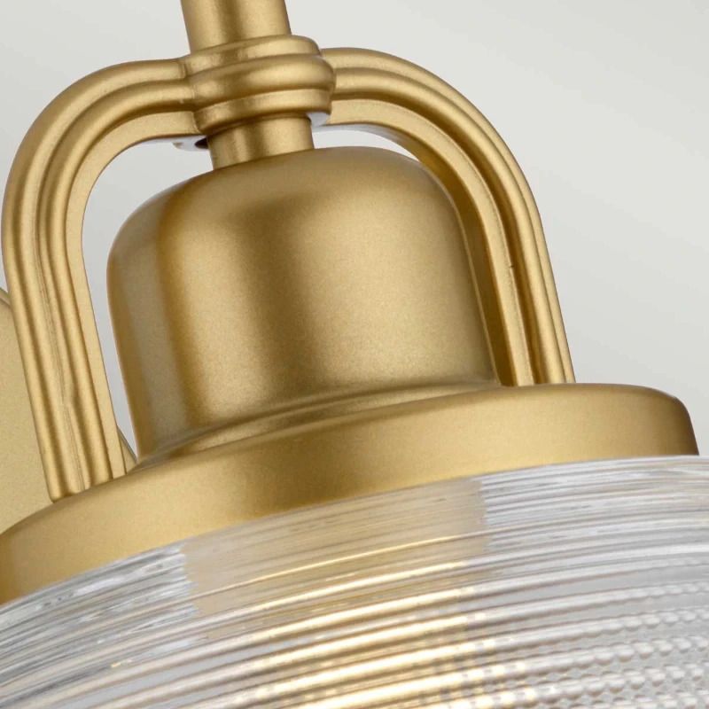 Quoizel LED Wandlamp Dublin | 3W 3000K 300Lm 830 | IP44 | Dimbaar | Painted Natural Brass
