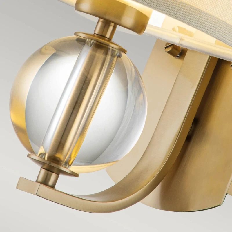 Quoizel LED Wandlamp Gotham | 3W 3000K 300Lm 830 | Brushed Brass