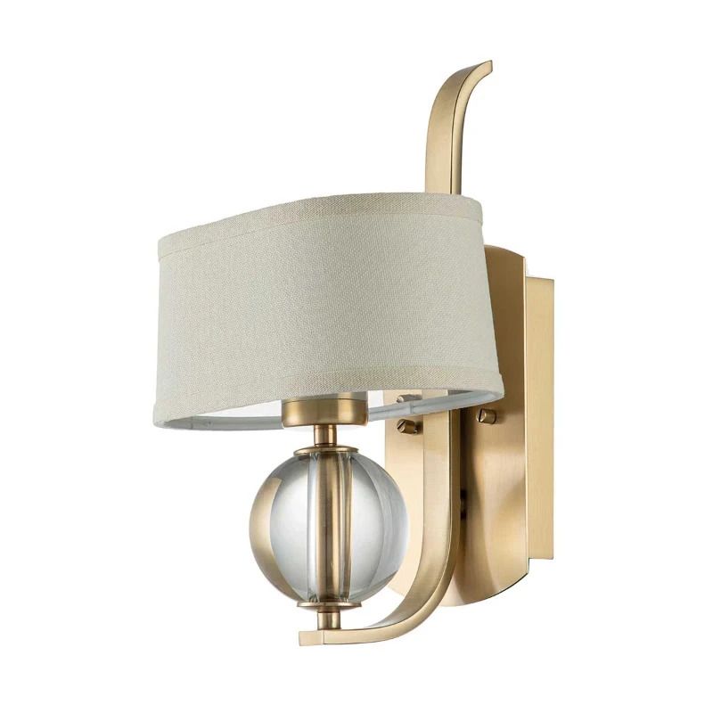 Quoizel LED Wandlamp Gotham | 3W 3000K 300Lm 830 | Brushed Brass