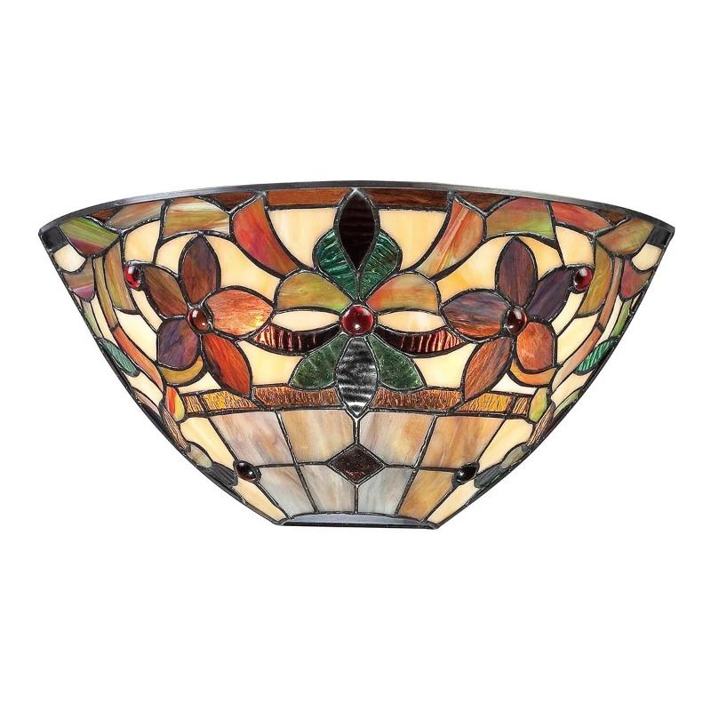 Quoizel Tifanny LED Wandlamp Kami | 2X E14 Max 60W | Vintage Bronze