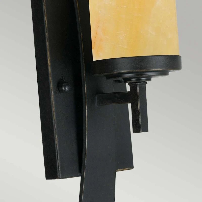 Quoizel LED Wandlamp Kyle | 1X E27 Max 60W | Imperial Bronze with Onyx Shade