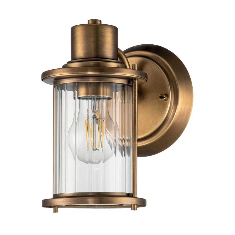 Quoizel LED Badkamerarmatuur Riggs | 1X E27 Max 40W | IP44 | Weathered Brass