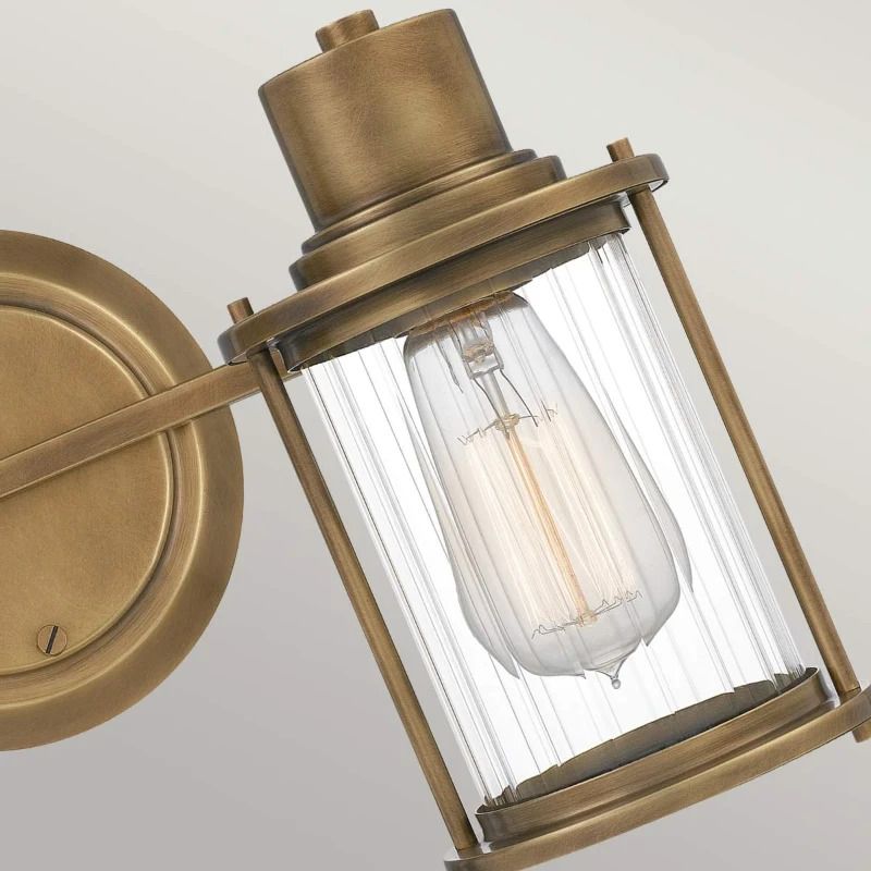 Quoizel LED Badkamerarmatuur Riggs | 2X E27 Max 40W | IP44 | Weathered Brass