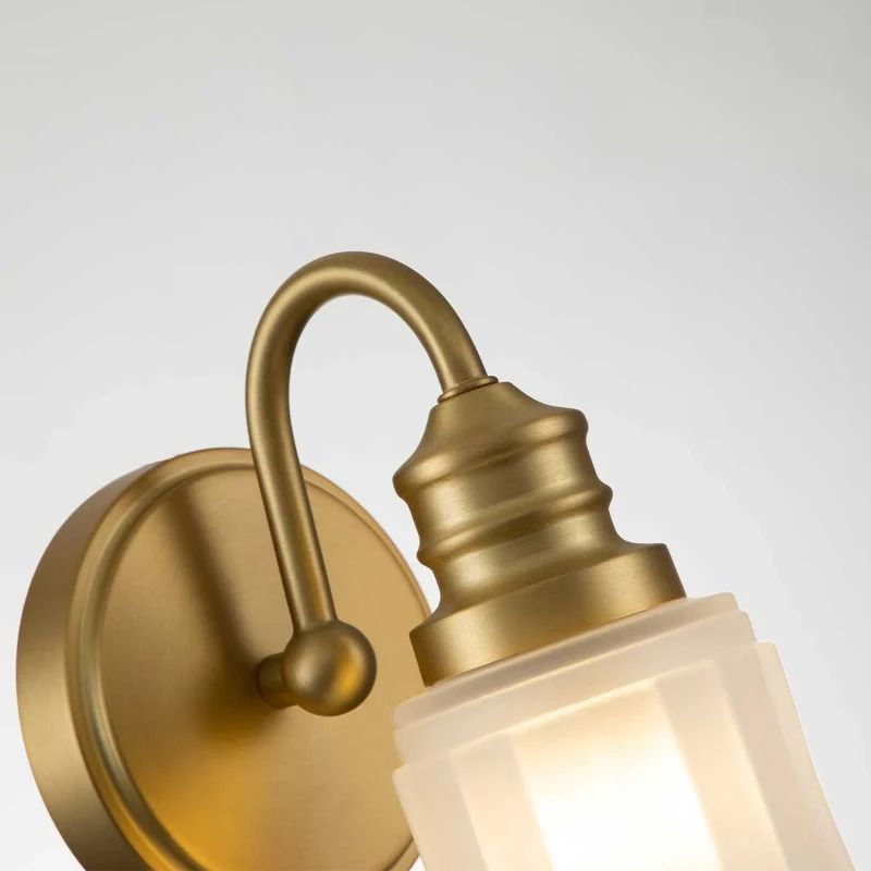 Quoizel LED Badkamerarmatuur Swell | 3W 3000K 300Lm 830 | IP44 | Dimbaar | Brushed Brass