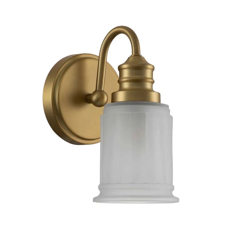 Quoizel LED Badkamerarmatuur Swell | 3W 3000K 300Lm 830 | IP44 | Dimbaar | Brushed Brass