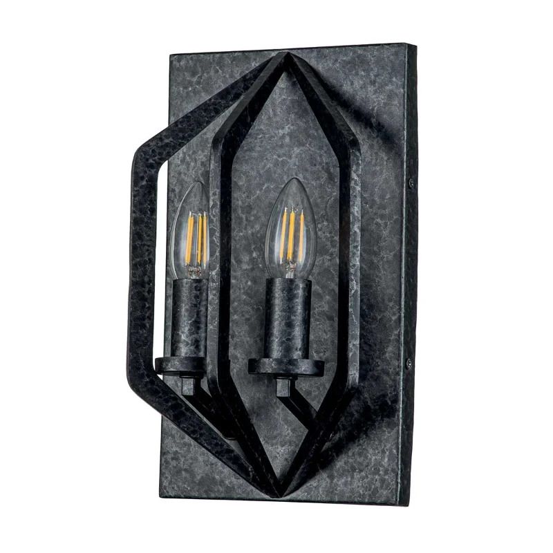 Quoizel LED Wandlamp Vanguard | 2X E14 Max 40W | Old Black