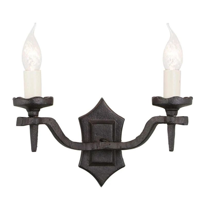 Elstead Lighting LED Wandlamp Rectory | 2X E14 Max 60W | Black