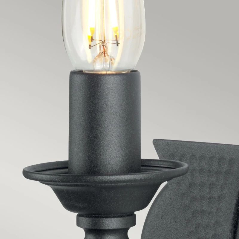 Elstead Lighting LED Wandlamp Saxon | 1X E14 Max 60W | Black