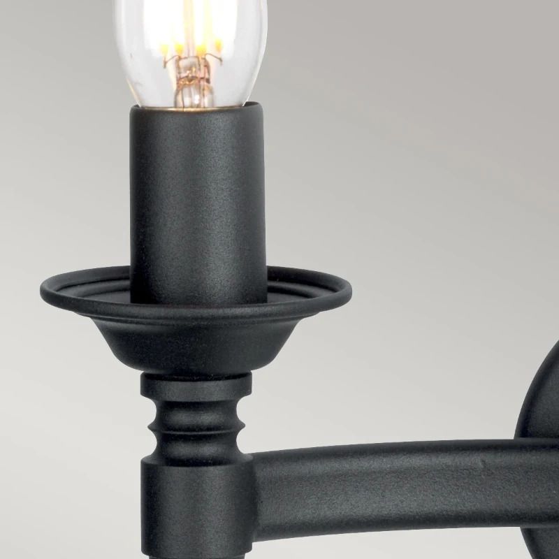 Elstead Lighting LED Wandlamp Saxon | 2X E14 Max 60W | Black