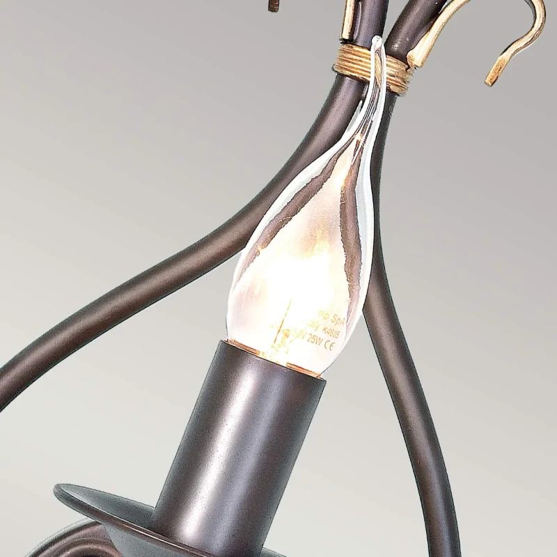 Elstead Lighting LED Wandlamp Windermere | 1X E14 Max 60W | Rust/Gold