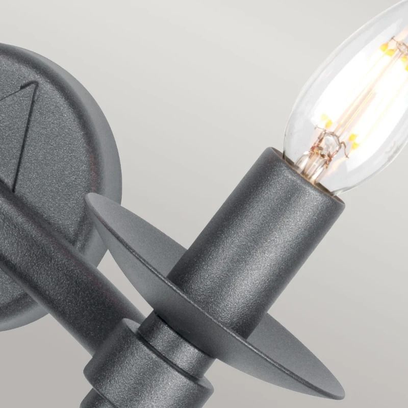 Elstead Lighting LED Wandlamp Warwick | 2X E14 Max 60W | Graphite Black