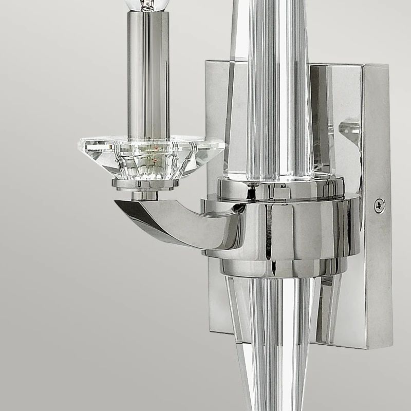 Hinkley LED Wandlamp Ascher | 1X E14 Max 60W | Polished Nickel