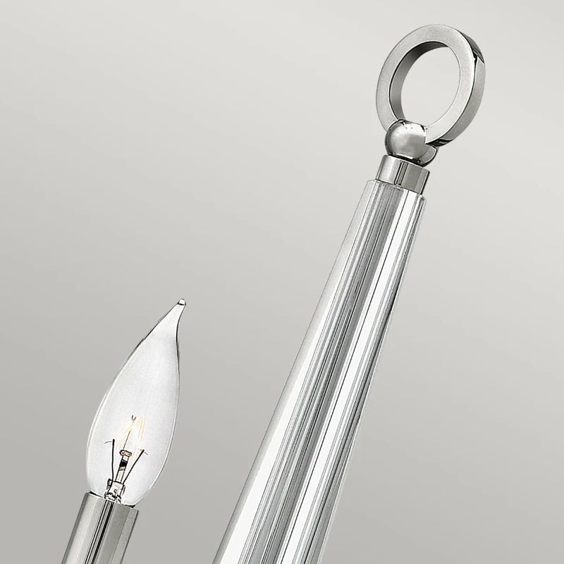 Hinkley LED Wandlamp Ascher | 1X E14 Max 60W | Polished Nickel