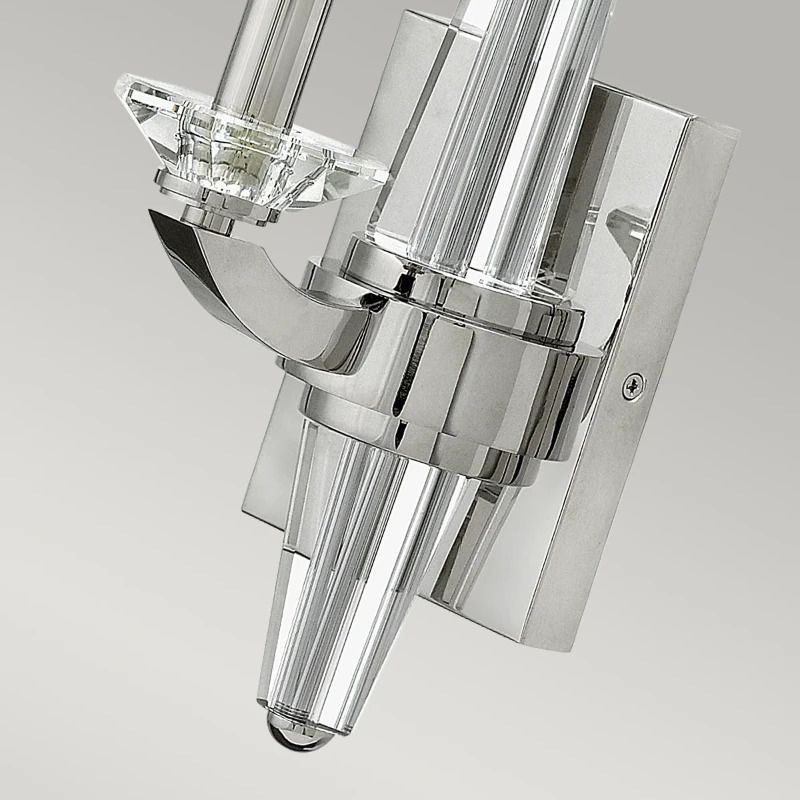 Hinkley LED Wandlamp Ascher | 1X E14 Max 60W | Polished Nickel