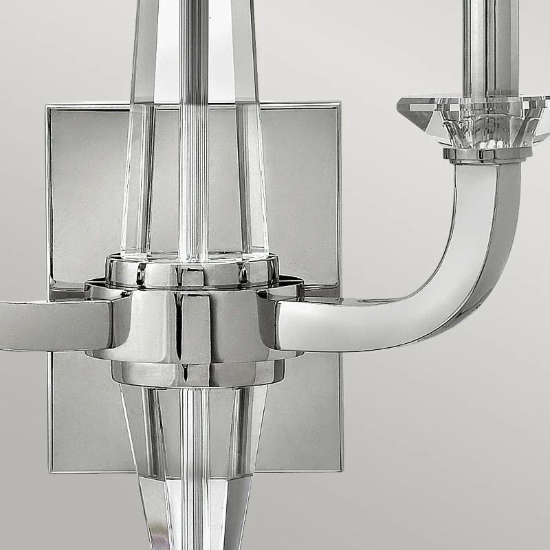 Hinkley LED Wandlamp Ascher | 2X E14 Max 60W | Polished Nickel