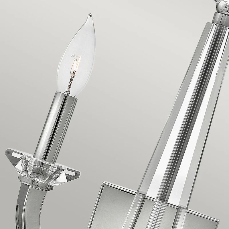 Hinkley LED Wandlamp Ascher | 2X E14 Max 60W | Polished Nickel