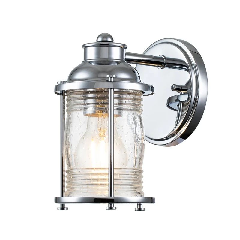 Kichler LED Badkamerarmatuur Ashland Bay | 1X E27 Max 60W | IP44 | Polished Chrome