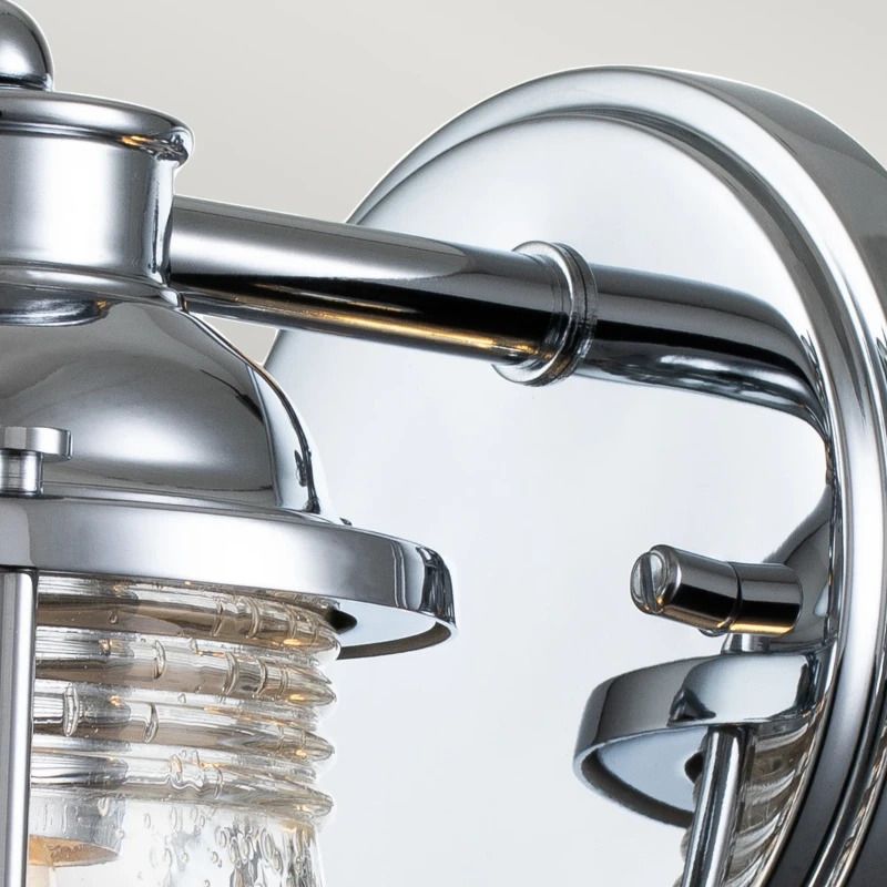 Kichler LED Badkamerarmatuur Ashland Bay | 1X E27 Max 60W | IP44 | Polished Chrome