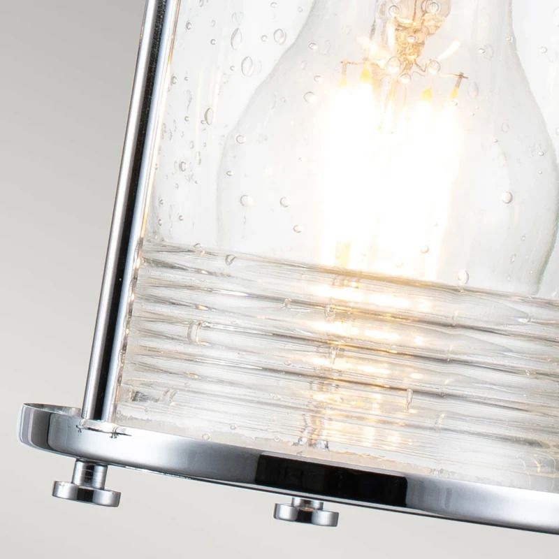 Kichler LED Badkamerarmatuur Ashland Bay | 3X E27 Max 60W | IP44 | Polished Chrome