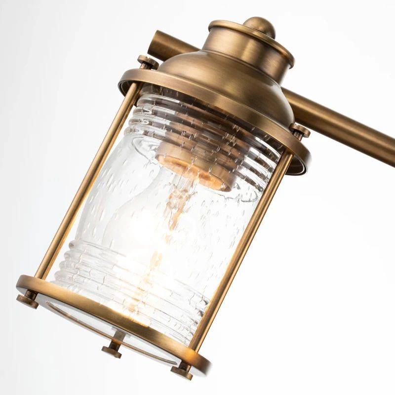 Kichler LED Badkamerarmatuur Ashland Bay | 4X E27 Max 60W | IP44 | Natural Brass
