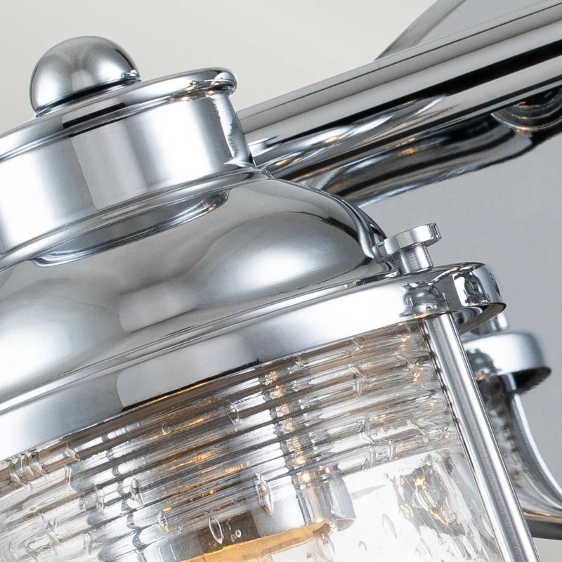 Kichler LED Badkamerarmatuur Ashland Bay | 4X E27 Max 60W | IP44 | Polished Chrome