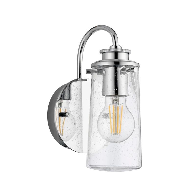 Kichler LED Wandlamp Braelyn | 1X E27 Max 40W | IP44 | Polished Chrome