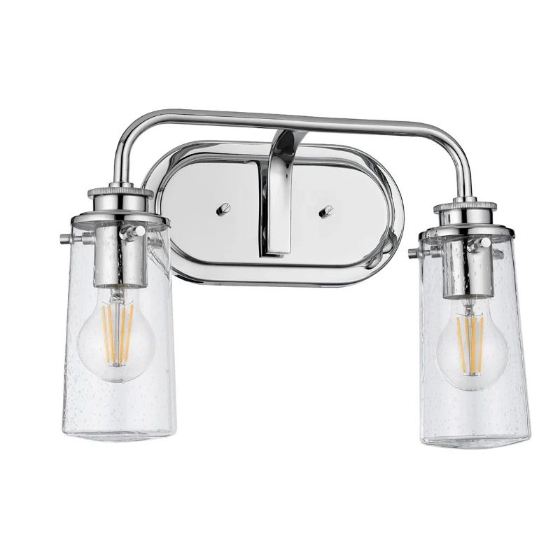 Kichler LED Wandlamp Braelyn | 2X E27 Max 40W | IP44 | Polished Chrome
