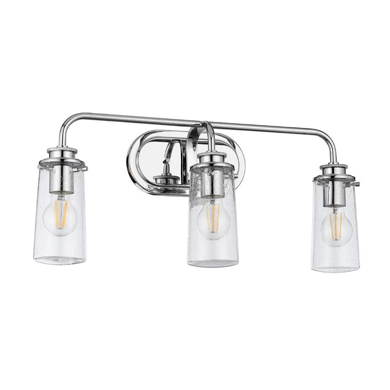 Kichler LED Wandlamp Braelyn | 3X E27 Max 40W | IP44 | Polished Chrome