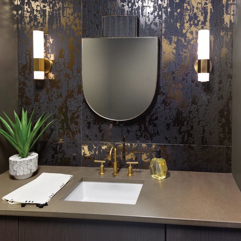 Hinkley LED Badkamerarmatuur Facet | 12W 3000K 1080Lm 830 | IP44 | Heritage Brass