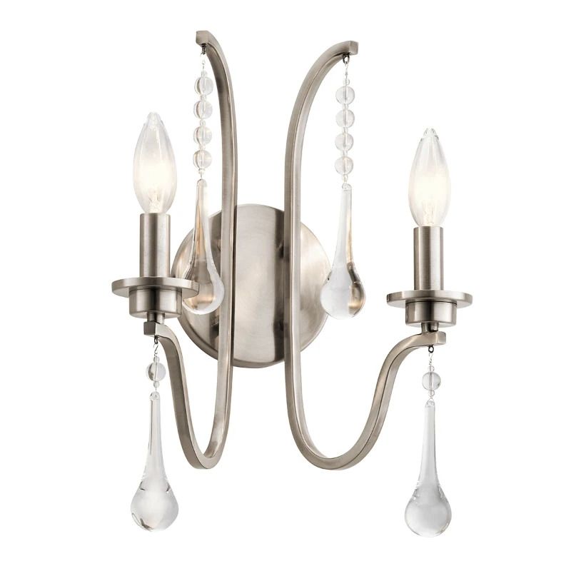 Kichler LED Wandlamp Karlee | 2X E14 Max 60W | Classic Pewter