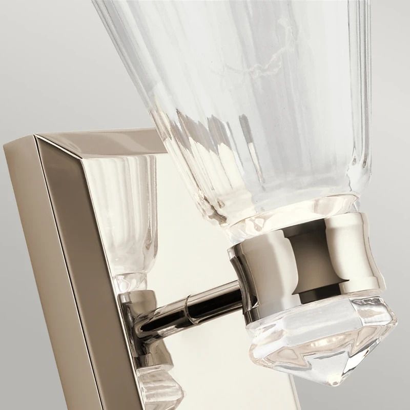 Kichler LED Wandlamp Kayva | 8W 3000K 650Lm 830 | IP44 | Polished Nickel