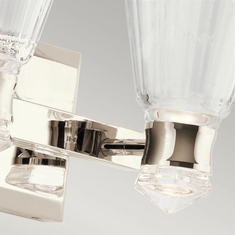 Kichler LED Wandlamp Kayva | 12W 3000K 1250Lm 830 | IP44 | Polished Nickel