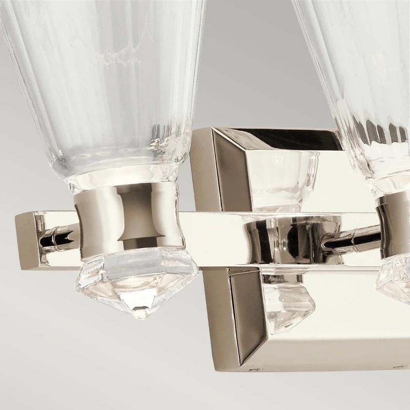 Kichler LED Wandlamp Kayva | 18W 3000K 1440Lm 830 | IP44 | Polished Nickel